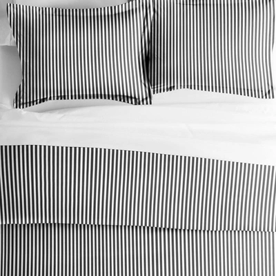Ienjoy Home Ribbon Gray Pattern Duvet Cover Set Ultra Soft Microfiber Bedding, Full/queen In Grey
