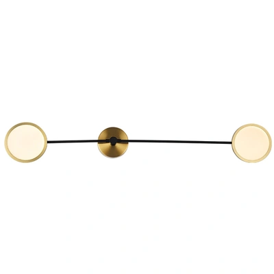 Vonn Lighting Torino Vaw1192ab 39" Integrated Led Wall Sconce Lighting Fixture With Rotating Led Circular Disks In