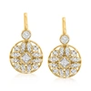 Ross-simons Diamond Multi-shape Drop Earrings In 18kt Gold Over Sterling In Gold