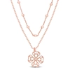 Mimi & Max 2-strand Ball Bead Chain Necklace In 18k Rose Gold Plated Sterling Silver, 19 In In White