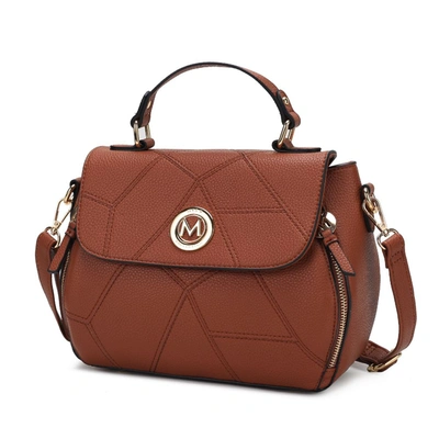 Mkf Collection By Mia K Clementine Vegan Leather Women's Satchel Bag In Brown
