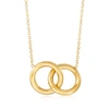 Ross-simons Italian 14kt Yellow Gold Interlocking Circle Necklace In Gold
