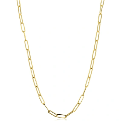 Fremada 14k Yellow Gold 3mm Polished Paperclip Chain Necklace (18 Inch)