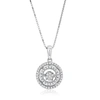 Max + Stone Dancing Diamond 'endless Love' Double Halo Circle Pendant Necklace In 925 Sterling Silver (1/5 Ct. T In Silver
