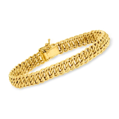 Ross-simons Italian 14kt Yellow Gold Americana-link Bracelet In Multi