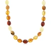 ROSS-SIMONS 11-13MM MULTICOLORED AMBER BEAD NECKLACE WITH STERLING SILVER