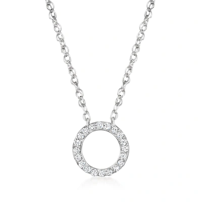 Rs Pure Ross-simons Diamond Eternity Circle Necklace In Sterling Silver