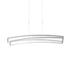 Vonn Lighting Sirius Vmc33440al 46" Integrated Led Linear Chandelier Lighting Fixture In Silver