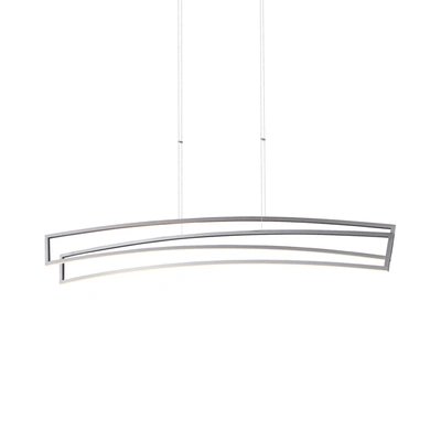 Vonn Lighting Sirius Vmc33440al 46" Integrated Led Linear Chandelier Lighting Fixture In Silver