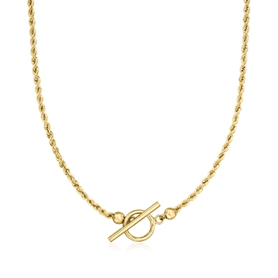 Canaria Fine Jewelry Canaria 2mm 10kt Yellow Gold Rope-chain Convertible Toggle Necklace