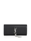 SAINT LAURENT SMALL KATE TASSEL LEATHER CLUTCH,400094894309