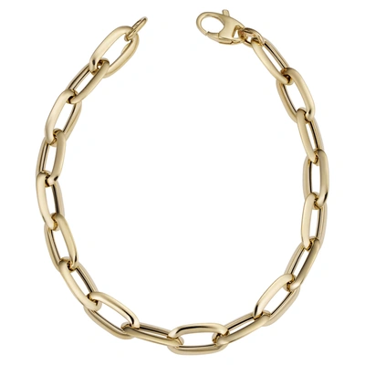 Fremada 14k Yellow Gold Fancy Oval Link Bracelet (7mm, 8 Inch)