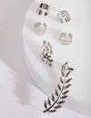 Lovisa Rhodium Leaf Ear Stack In Silver