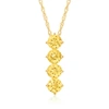 CANARIA FINE JEWELRY CANARIA CITRINE 4-STONE LINEAR PENDANT NECKLACE IN 10KT YELLOW GOLD
