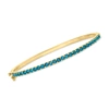 Ross-simons London Blue Topaz Bangle Bracelet In 18kt Gold Over Sterling In Multi
