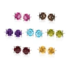 Ross-simons Multi-stone Jewelry Set: 7 Pairs Of Stud Earrings In Sterling Silver In Multi