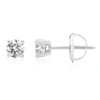 Max + Stone Certified 14k White Gold Lab Grown Diamond Solitaire Stud Earrings (1/2 Ct. Tw) In Silver