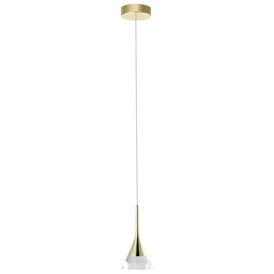 Vonn Lighting Amalfi Vap2211gl 4.75" Integrated Led Pendant Lighting Fixture With Cone Shade, Gold