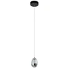 VONN LIGHTING VENEZIA VAP2201BL 3.5" INTEGRATED LED PENDANT LIGHTING FIXTURE WITH CLEAR GLASS GLOBE SHADE, BLACK