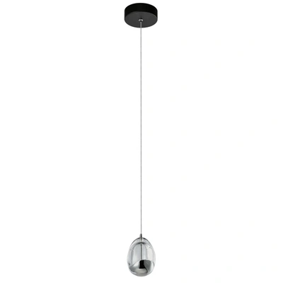 Vonn Lighting Venezia Vap2201bl 3.5" Integrated Led Pendant Lighting Fixture With Clear Glass Globe Shade, Black