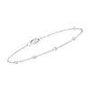 Rs Pure By Ross-simons Bezel-set Diamond Station Bracelet In Sterling Silver In Silver