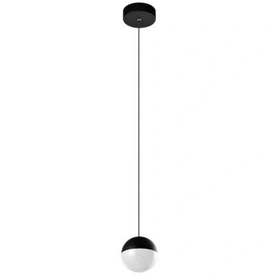 Vonn Lighting Ravello Vap2281bl 5" Integrated Led Pendant Lighting Fixture With Globe Shade, Black