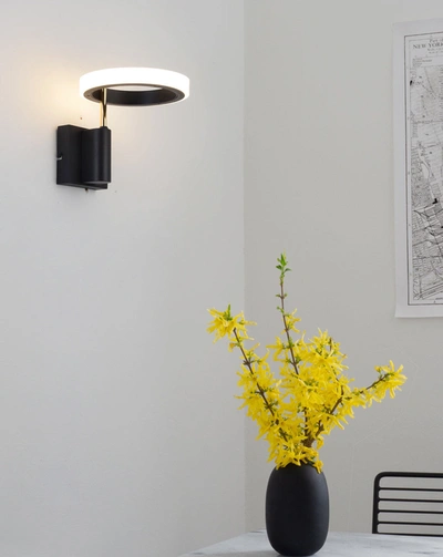 Nova Of California Aerial 9" Contemporary Hardwired Led Wall Sconce In Weathered Brass For Bedroom Livingroom Hallway B