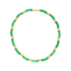 ROSS-SIMONS CURVED JADE NECKLACE IN 18KT GOLD OVER STERLING