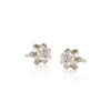 Ross-simons Child's Diamond Accent Stud Earrings In 14kt White Gold In Silver