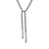 Ross-simons Italian Sterling Silver Mesh Tie Necklace In Silver