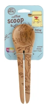 Talisman Designs Laser Etched Honey Bee Beechwood Coffee Scoop & Clip, Woodland Collection In Brown