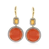 Ross-simons Carnelian And Multi-gemstone Drop Earrings In 18kt Gold Over Sterling In White