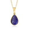 CANARIA FINE JEWELRY CANARIA LAPIS PENDANT NECKLACE IN 10KT YELLOW GOLD