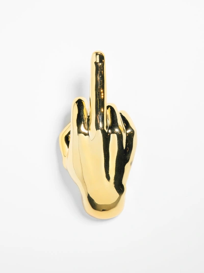 Interior Illusion Plus Interior Illusions Plus Gold Middle Finger Hand Wall Mount - 8.5" Tall