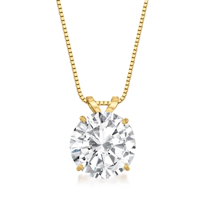 ROSS-SIMONS CZ SOLITAIRE NECKLACE IN 14KT YELLOW GOLD