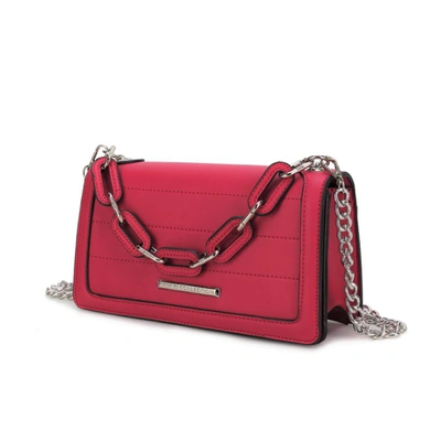 Mkf Collection By Mia K Dora Vegan Leather Crossbody Handbag For Women's In Pink