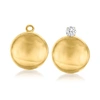 Ross-simons 14kt Yellow Gold Concave Petite Disc Drop Earring Jackets In Gold