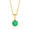 RS PURE ROSS-SIMONS EMERALD PENDANT NECKLACE IN 14KT YELLOW GOLD. 16 INCHES