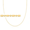 RS PURE ROSS-SIMONS 14KT YELLOW GOLD DOT-DASH BEAD-CHAIN NECKLACE