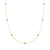 Rs Pure Ross-simons Ruby Station Necklace In 14kt Yellow Gold In Gold