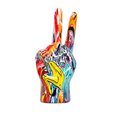 Interior Illusion Plus Interior Illusions Plus Street Art Peace Sign Tabletop - 9" Tall