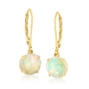 Ross-simons Opal Drop Earrings In 14kt Yellow Gold In Gold