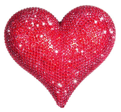 Interior Illusion Plus Interior Illusions Plus Red Rhinestone Love Heart - 7" Wide.