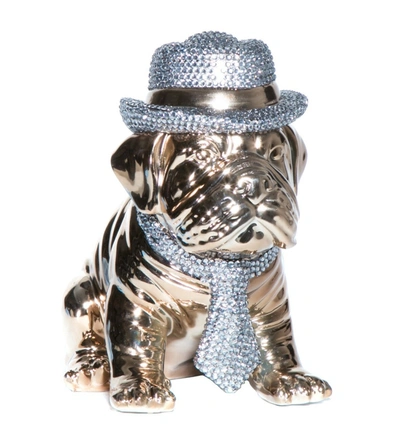 Interior Illusion Plus Interior Illusions Plus Bronze Bulldog With Rhinestone Hat & Tie - 10" Tall