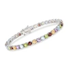 Ross-simons Multi-gem Tennis Bracelet In Sterling Silver In Multi