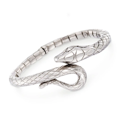 Ross-simons Italian Sterling Silver Snake Bypass Bangle Bracelet