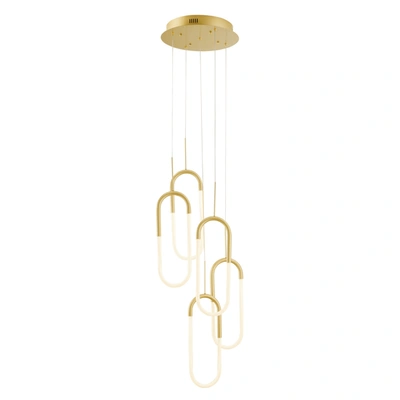 Finesse Decor Led Five Clips Chandelier In Gold