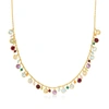 Ross-simons Multi-gemstone Necklace In 18kt Gold Over Sterling In Multi