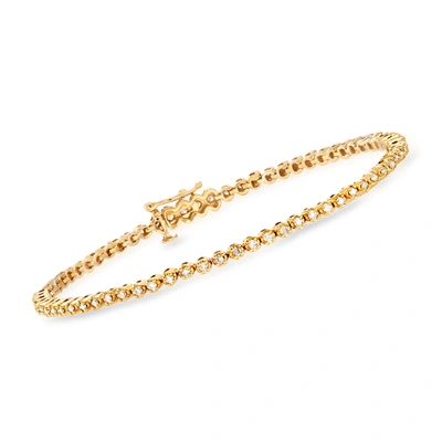 ROSS-SIMONS DIAMOND TENNIS BRACELET IN 18KT GOLD OVER STERLING