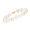 Ross-simons 9.5-10.5mm Cultured Pearl Bracelet With 14kt Yellow Gold In Multi